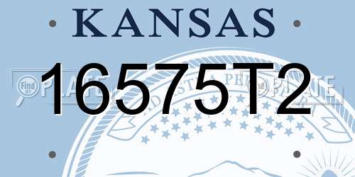 16575T2 Kansas License Plate