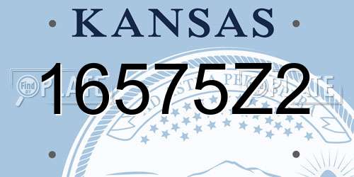 16575Z2 Kansas License Plate