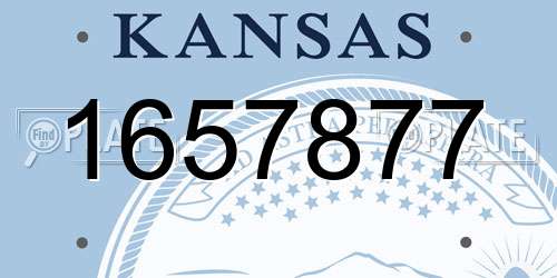1657877 Kansas License Plate