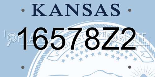16578Z2 Kansas License Plate
