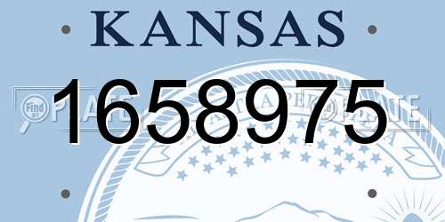 1658975 Kansas License Plate