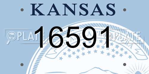 16591 Kansas License Plate