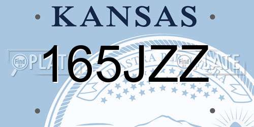 165JZZ Kansas License Plate