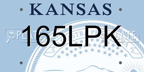 165LPK Kansas License Plate