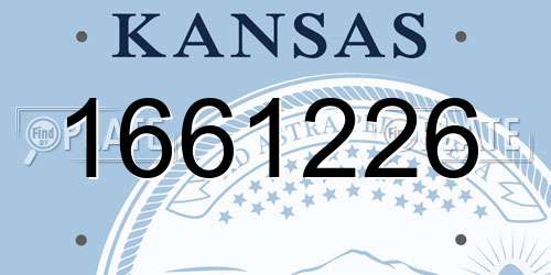 1661226 Kansas License Plate
