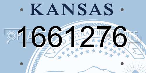 1661276 Kansas License Plate