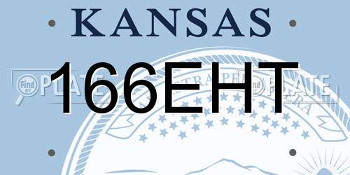 166EHT Kansas License Plate
