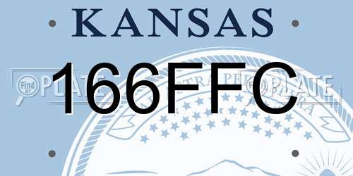 166FFC Kansas License Plate