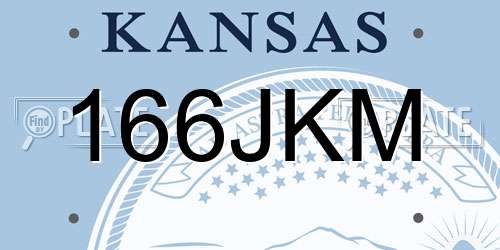 166JKM Kansas License Plate