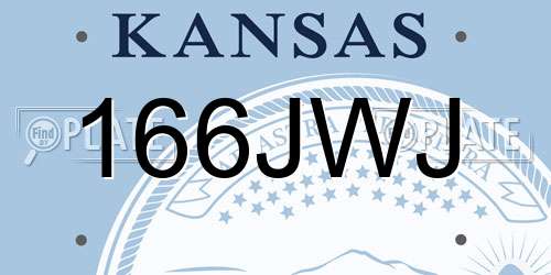 166JWJ Kansas License Plate