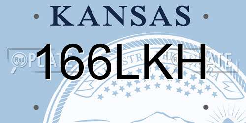 166LKH Kansas License Plate