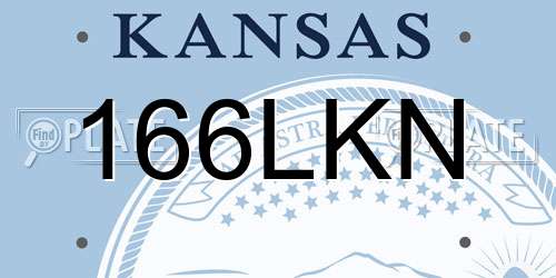 166LKN Kansas License Plate