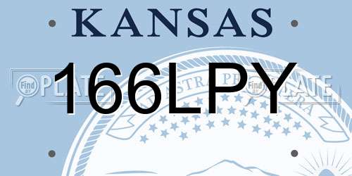 166LPY Kansas License Plate