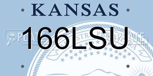 166LSU Kansas License Plate