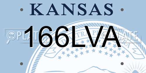 166LVA Kansas License Plate