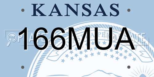166MUA Kansas License Plate