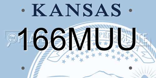 166MUU Kansas License Plate