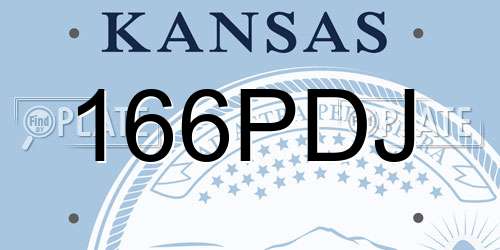 166PDJ Kansas License Plate