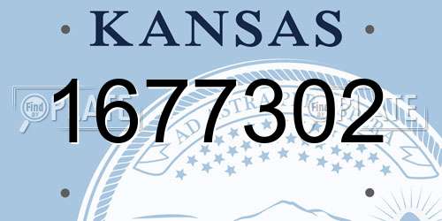 1677302 Kansas License Plate