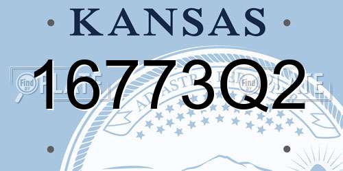 16773Q2 Kansas License Plate