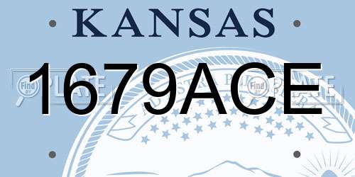 1679ACE Kansas License Plate