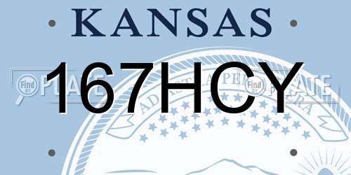 167HCY Kansas License Plate