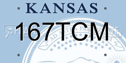 167TCM Kansas License Plate