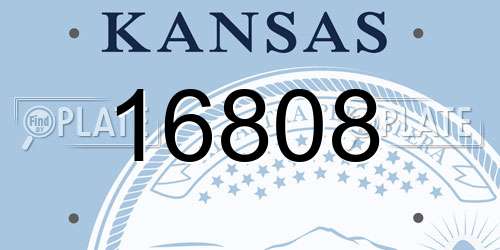 16808 Kansas License Plate