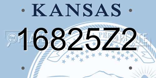16825Z2 Kansas License Plate