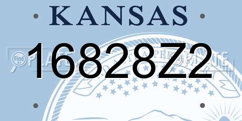 16828Z2 Kansas License Plate