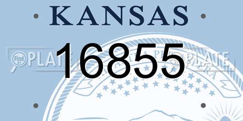16855 Kansas License Plate