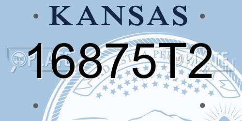 16875T2 Kansas License Plate