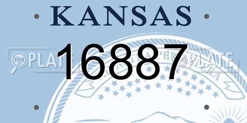 16887 Kansas License Plate
