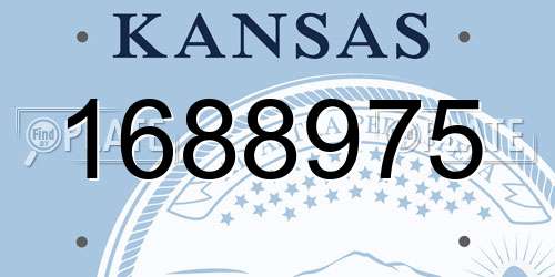 1688975 Kansas License Plate