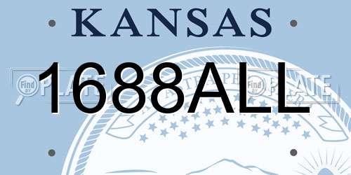 1688ALL Kansas License Plate