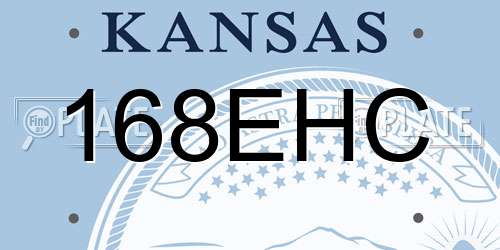 168EHC Kansas License Plate