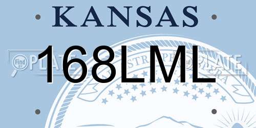 168LML Kansas License Plate