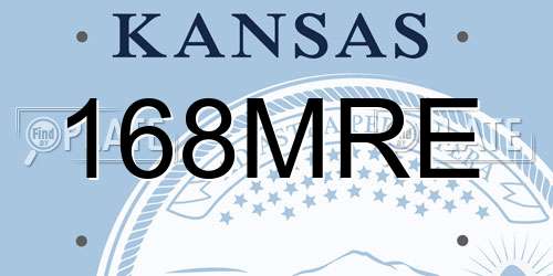 168MRE Kansas License Plate