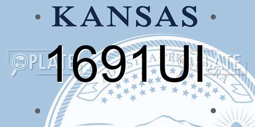 1691UI Kansas License Plate