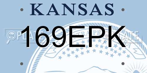 169EPK Kansas License Plate