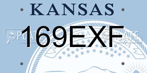 169EXF Kansas License Plate