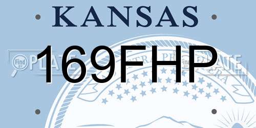 169FHP Kansas License Plate
