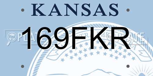 169FKR Kansas License Plate