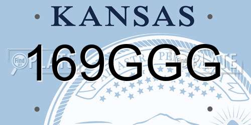 169GGG Kansas License Plate