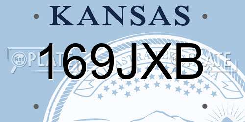 169JXB Kansas License Plate