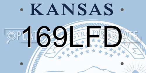 169LFD Kansas License Plate