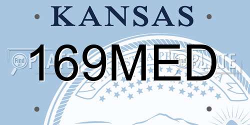 169MED Kansas License Plate