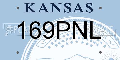 169PNL Kansas License Plate