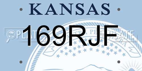 169RJF Kansas License Plate