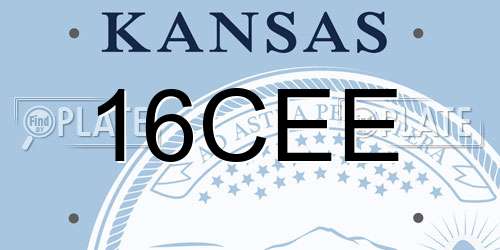 16CEE Kansas License Plate